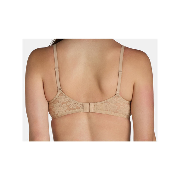 No Boundaries Womens All-Over Lace Push-Up Bra Toasted Almond/Buff Nude Size 34B - Picture 2 of 9